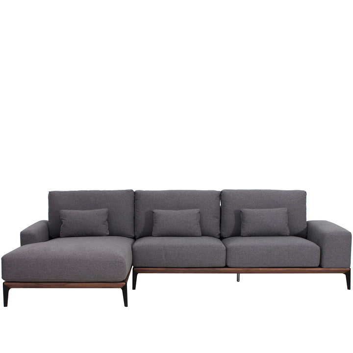 Modern fabric l shape sectional sofa dario 2+l material variants.