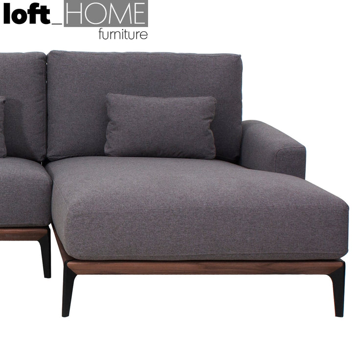 Modern fabric l shape sectional sofa dario 2+l with context.