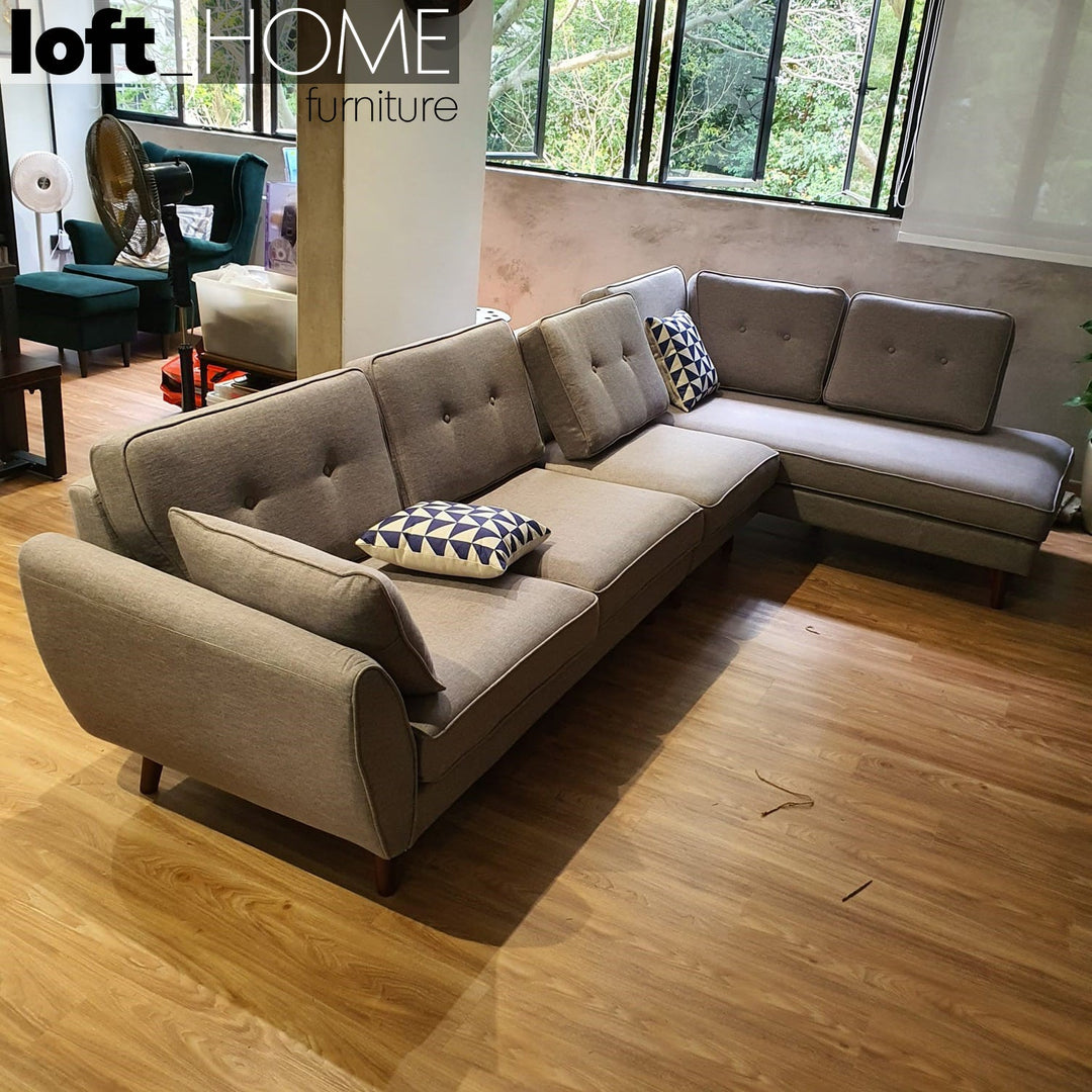 Modern fabric l shape sectional sofa henri 3+l in details.