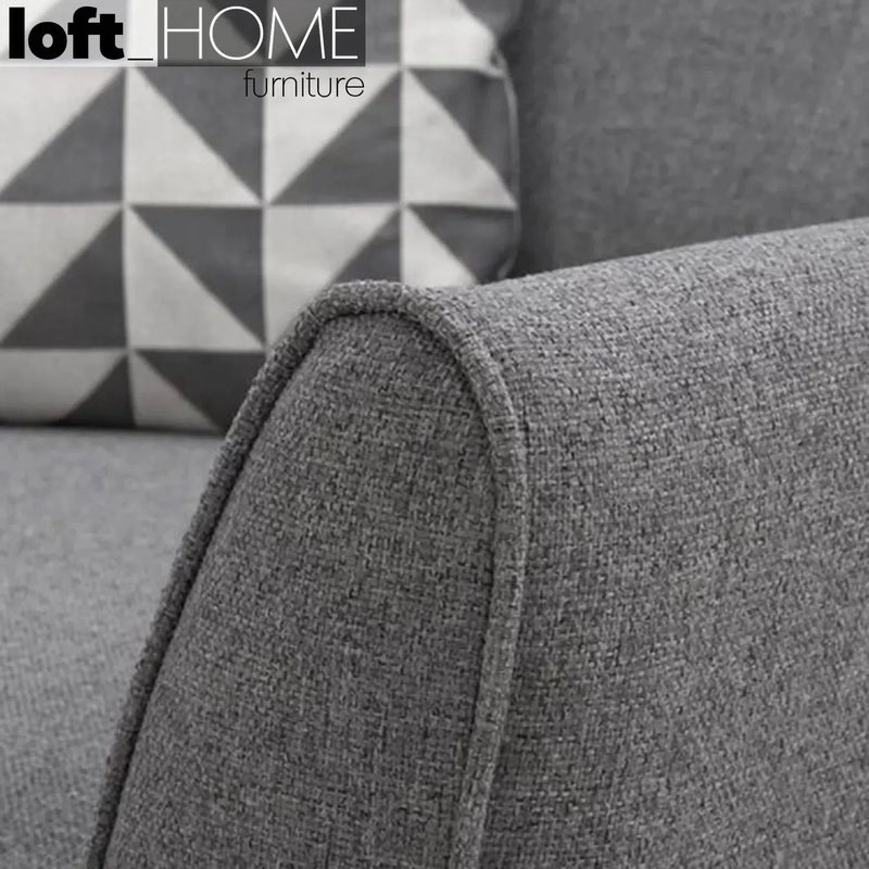 Scandinavian fabric l shape sectional sofa henri 3+l layered structure.