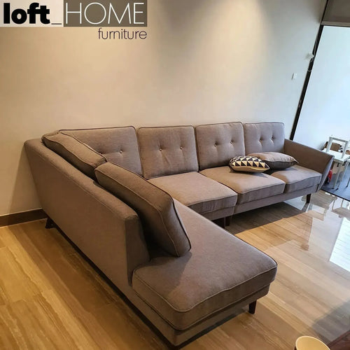 Scandinavian Fabric L Shape Sectional Sofa HENRI 3+L Good to Know Preview-1