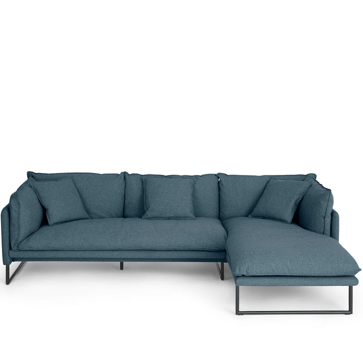 Modern fabric l shape sectional sofa malini 2+l layered structure.