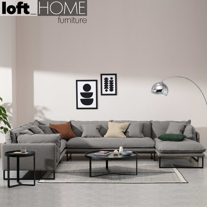 Modern fabric l shape sectional sofa malini 3+3+l detail 2.