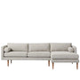 Scandinavian Fabric L Shape Sectional Sofa MONROE 2+L