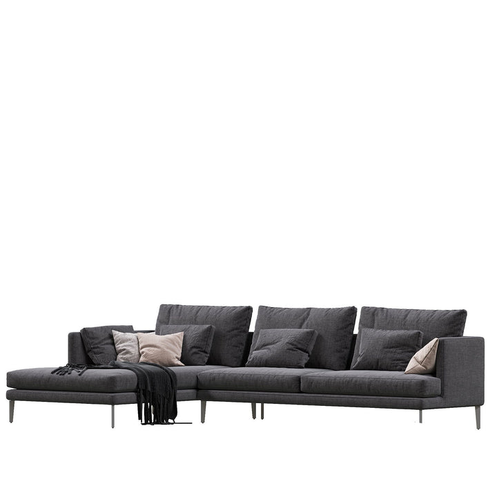 Modern fabric l shape sectional sofa william 2.5+l in details.