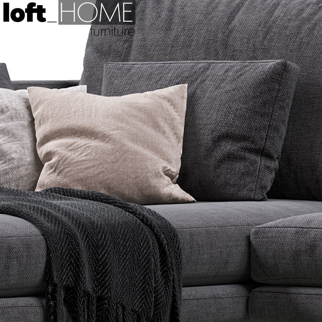 Modern fabric l shape sectional sofa william 2.5+l in still life.