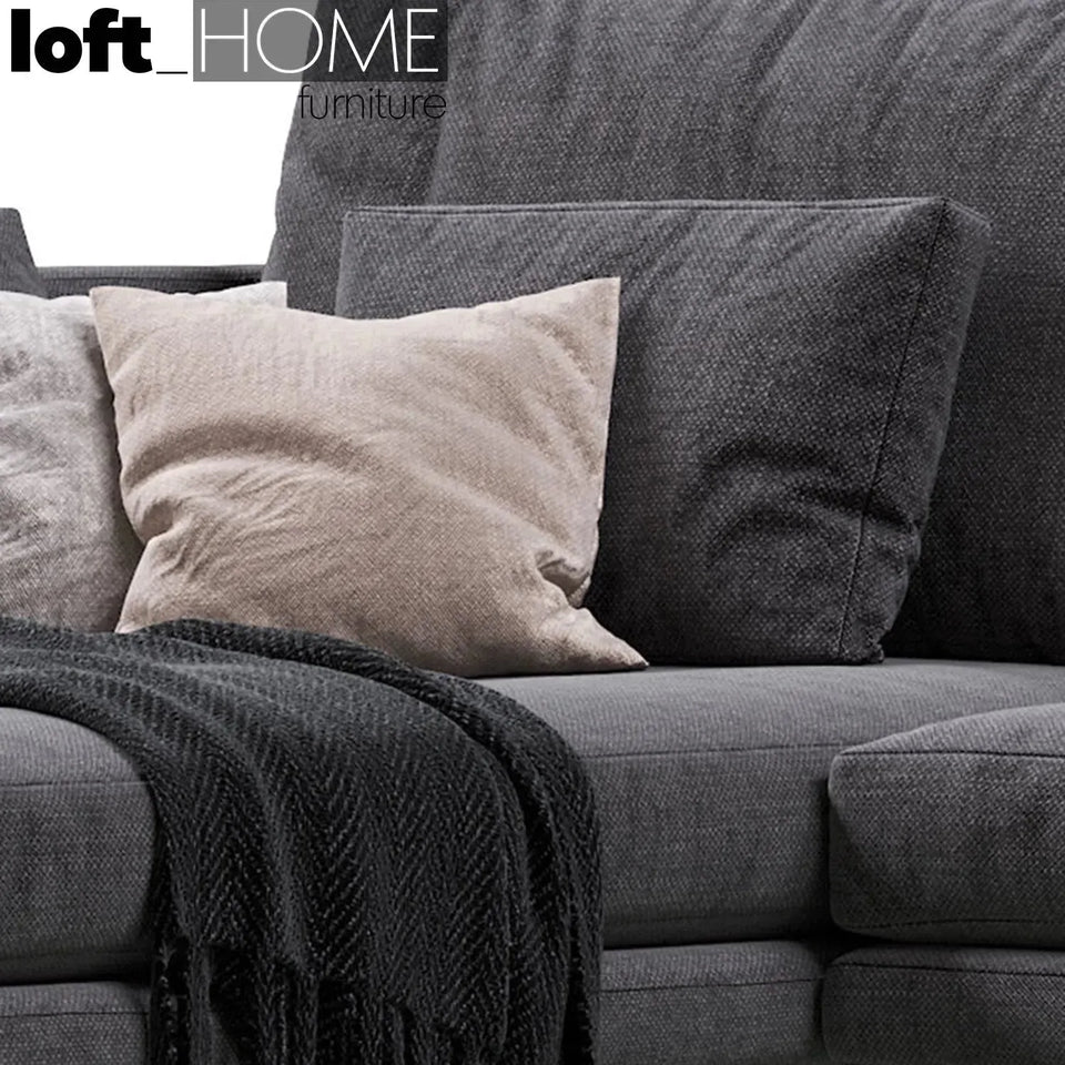 Modern fabric l shape sectional sofa william 3+l in still life.