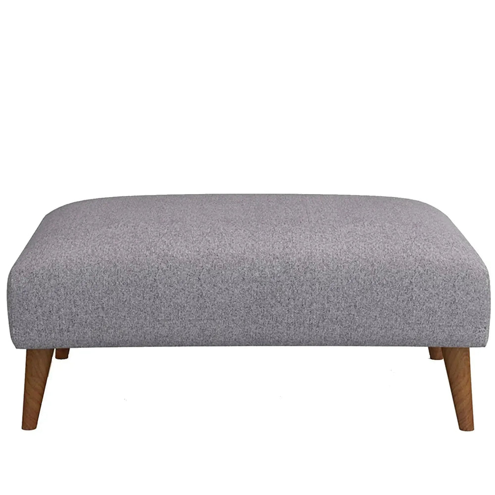 Modern fabric ottoman henri in white background.