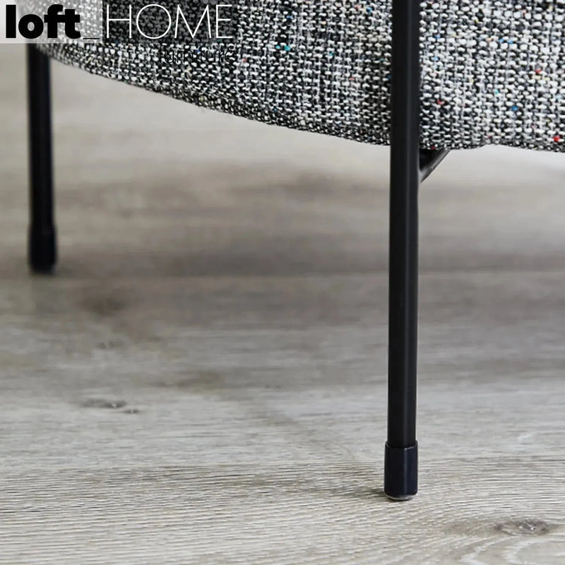 Industrial fabric side table emme material variants.