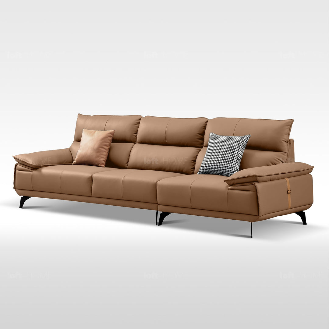 Modern genuine leather 3 seater sofa kuka material variants.