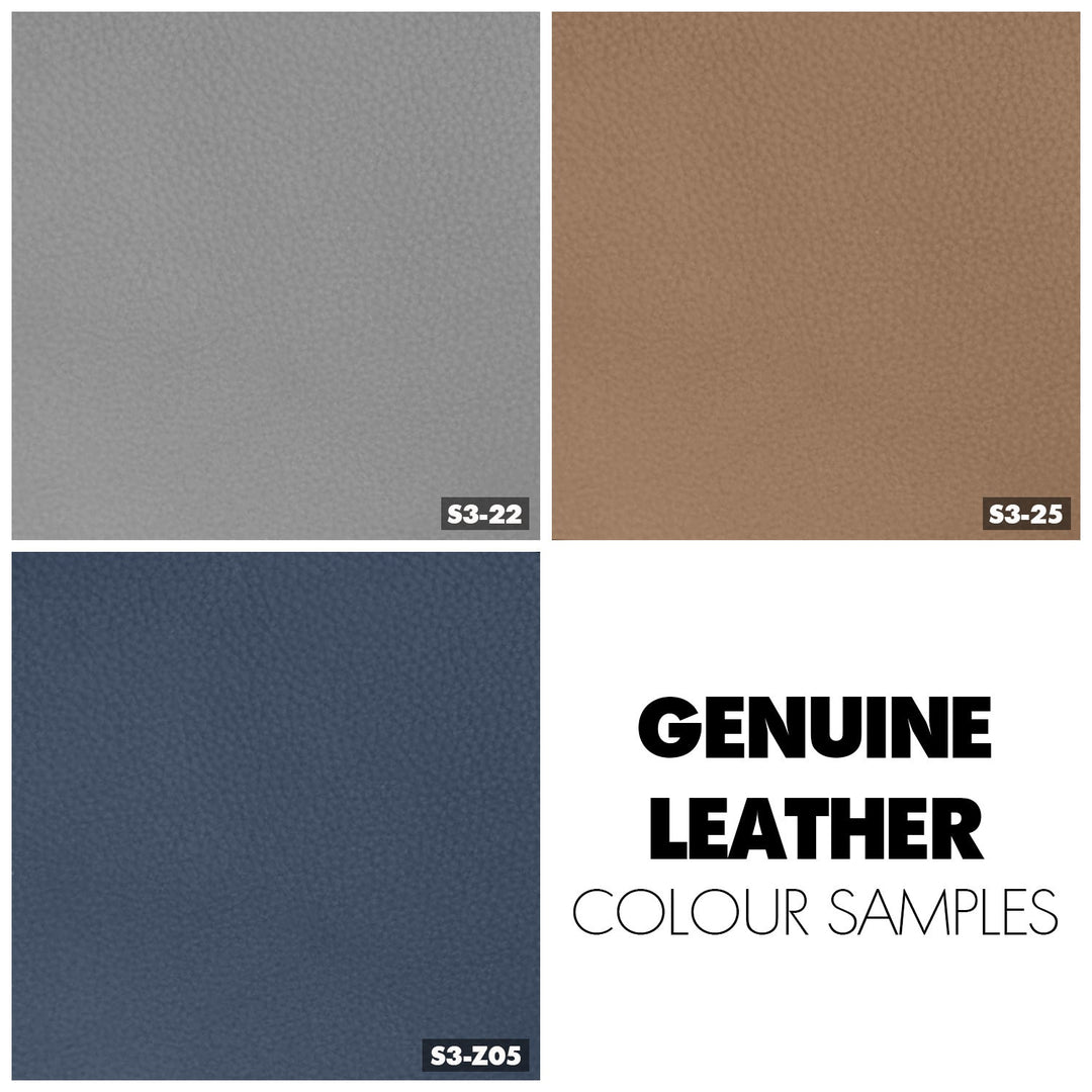 Modern genuine leather 3 seater sofa kuka color swatches.