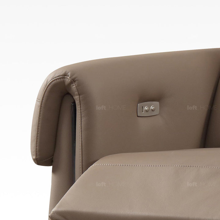 Modern genuine leather electric recliner 1 seater sofa cheers with context.