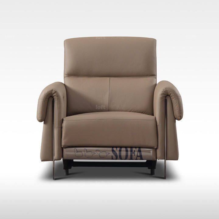 Modern genuine leather electric recliner 1 seater sofa cheers in real life style.