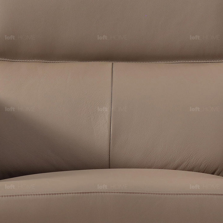 Modern genuine leather electric recliner 1 seater sofa cheers in panoramic view.