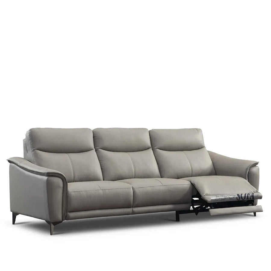 Modern Genuine Leather Electric Recliner 3 Seater Sofa CARLOS