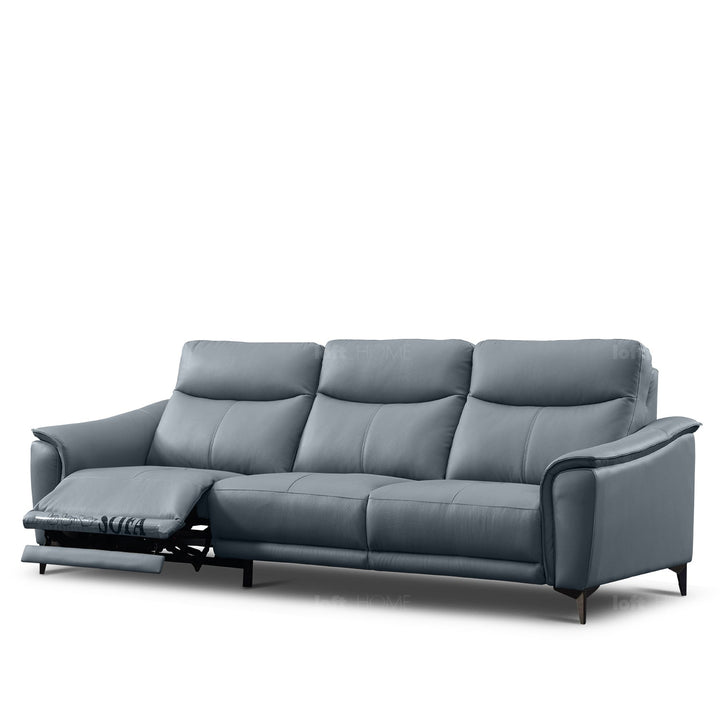 Modern genuine leather electric recliner 3 seater sofa carlos conceptual design.