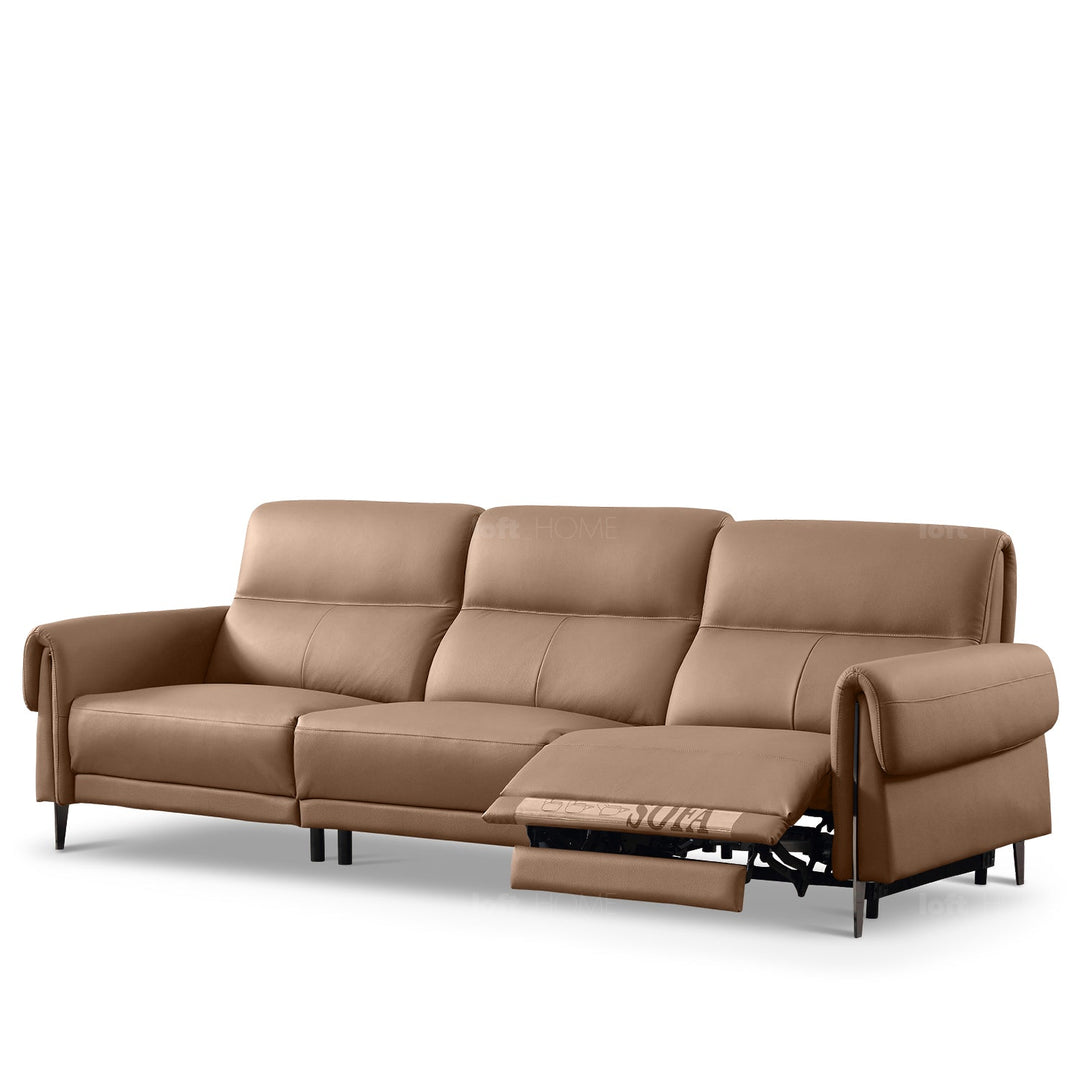 Modern genuine leather electric recliner 3 seater sofa cheers conceptual design.