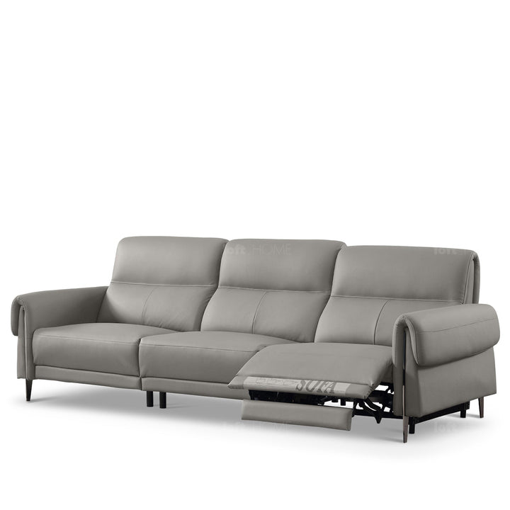Modern genuine leather electric recliner 3 seater sofa cheers layered structure.