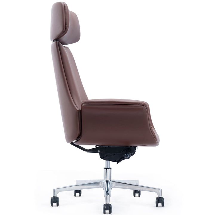 Modern genuine leather office chair chro conceptual design.