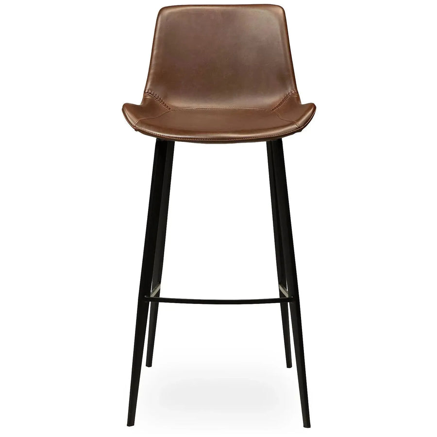 Industrial Fabric And Leather Bar Chair METAL MAN