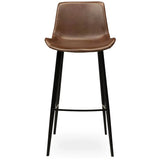 Industrial Fabric And Leather Bar Chair METAL MAN