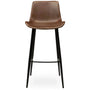Industrial Fabric And Leather Bar Chair METAL MAN