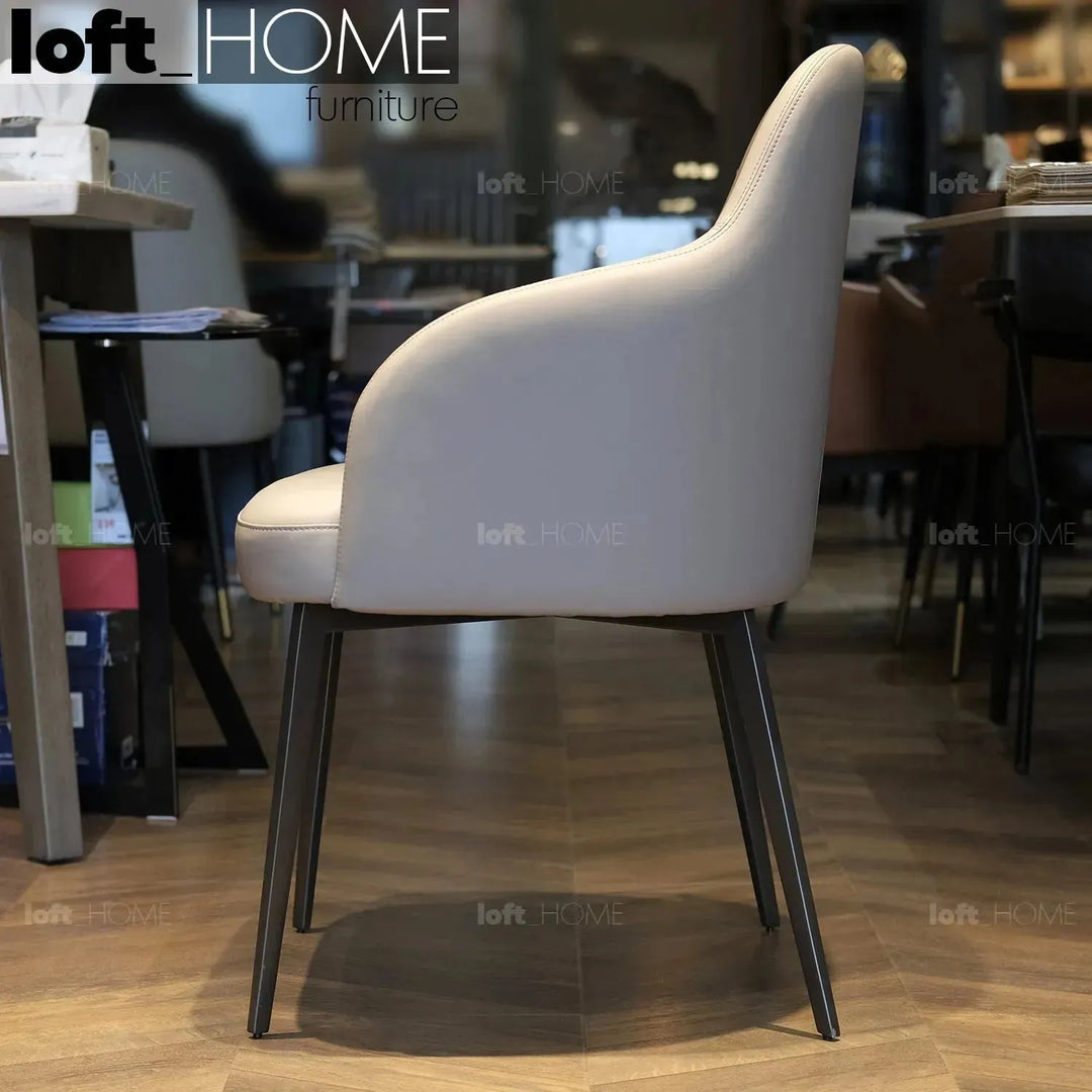 Modern leather dining chair metal man n11 situational feels.