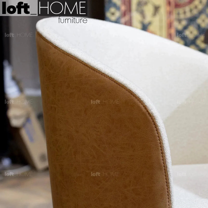 Modern fabric and leather dining chair metal man n13 conceptual design.