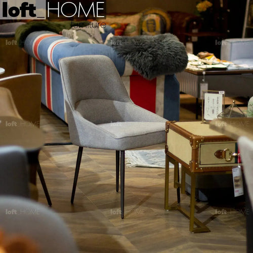 Modern Fabric And Leather Dining Chair METAL MAN N14 Good to Know Preview-1