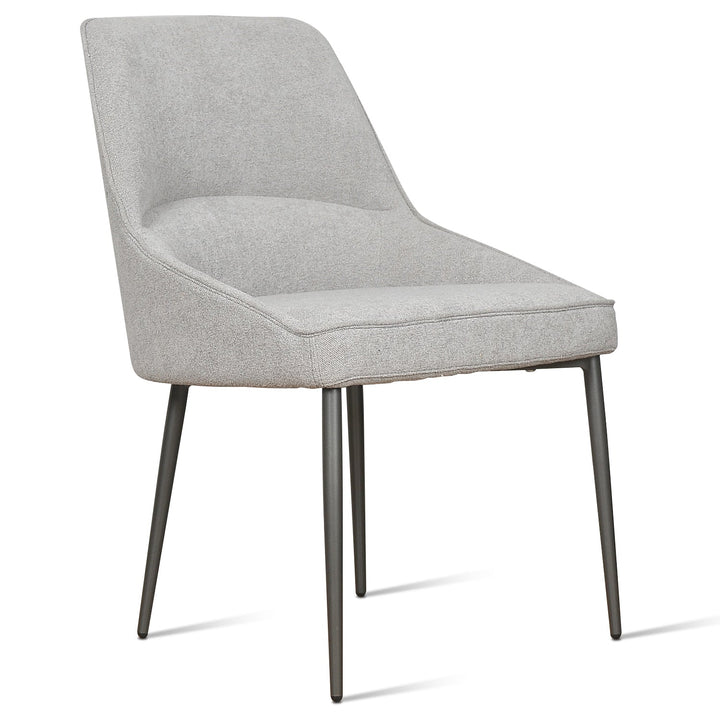 Modern fabric dining chair metal man n14 in white background.