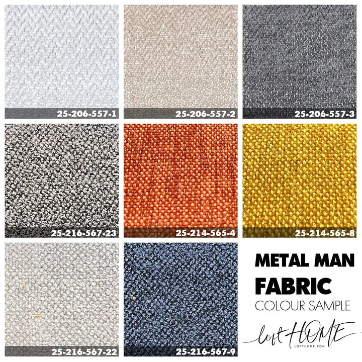 Modern leather dining chair metal man n15 color swatches.