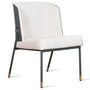 Modern Fabric And Leather Dining Chair METAL MAN N15