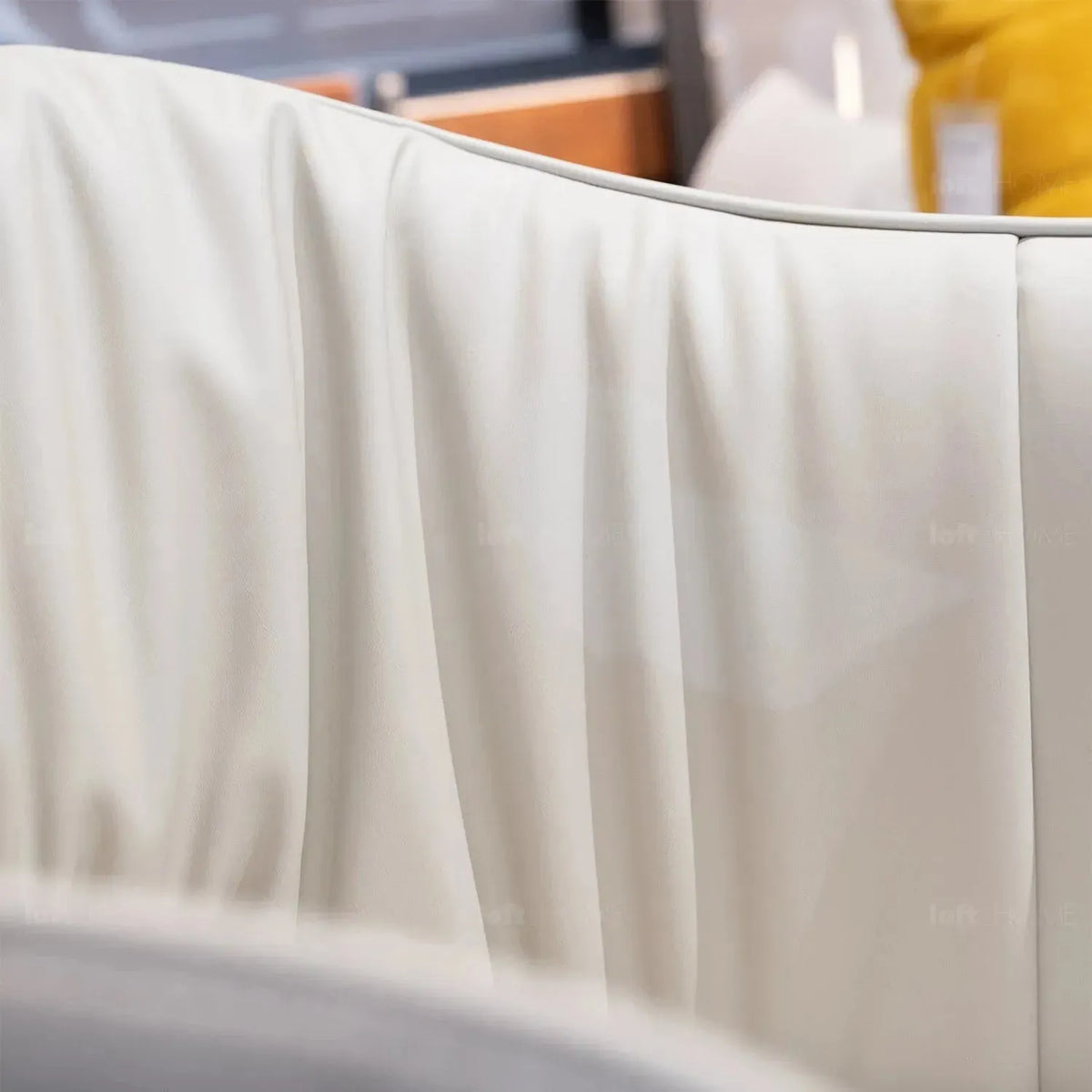 Modern fabric and leather dining chair metal man n18 in still life.