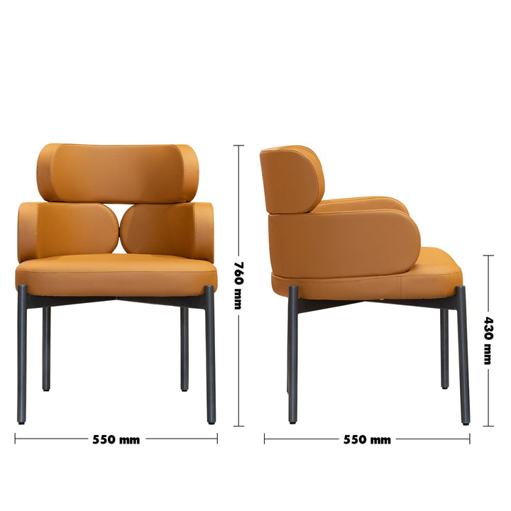 Modern leather dining chair metal man n19 size charts.