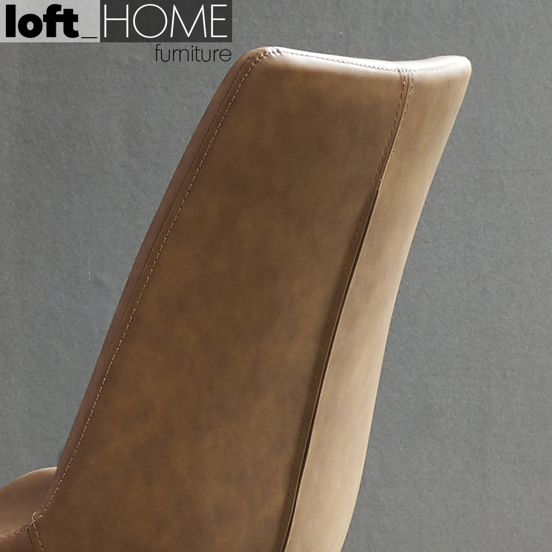 Modern leather dining chair metal man n1 conceptual design.