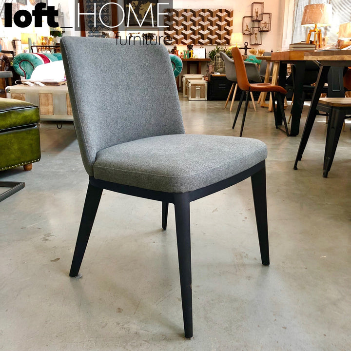 Modern leather dining chair metal man n4 primary product view.