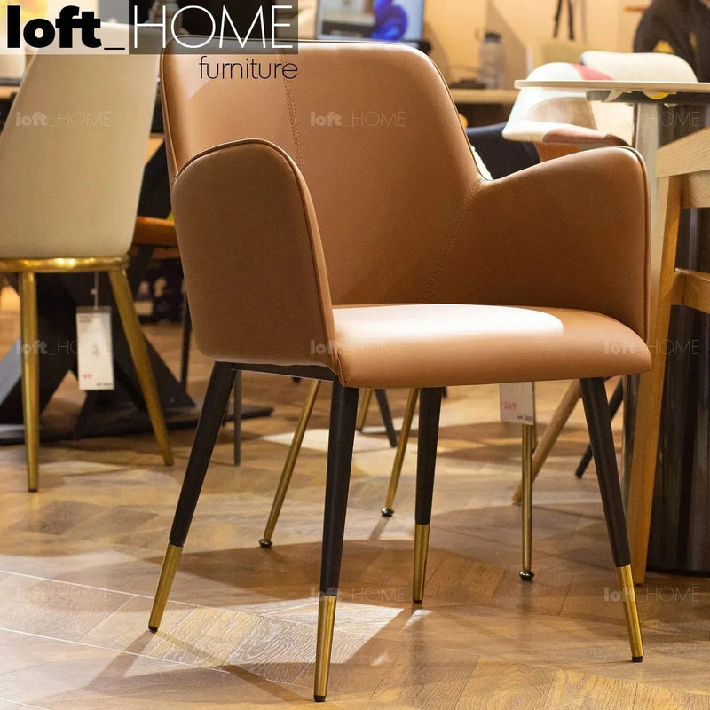 Modern fabric and leather dining chair metal man n9 environmental situation.