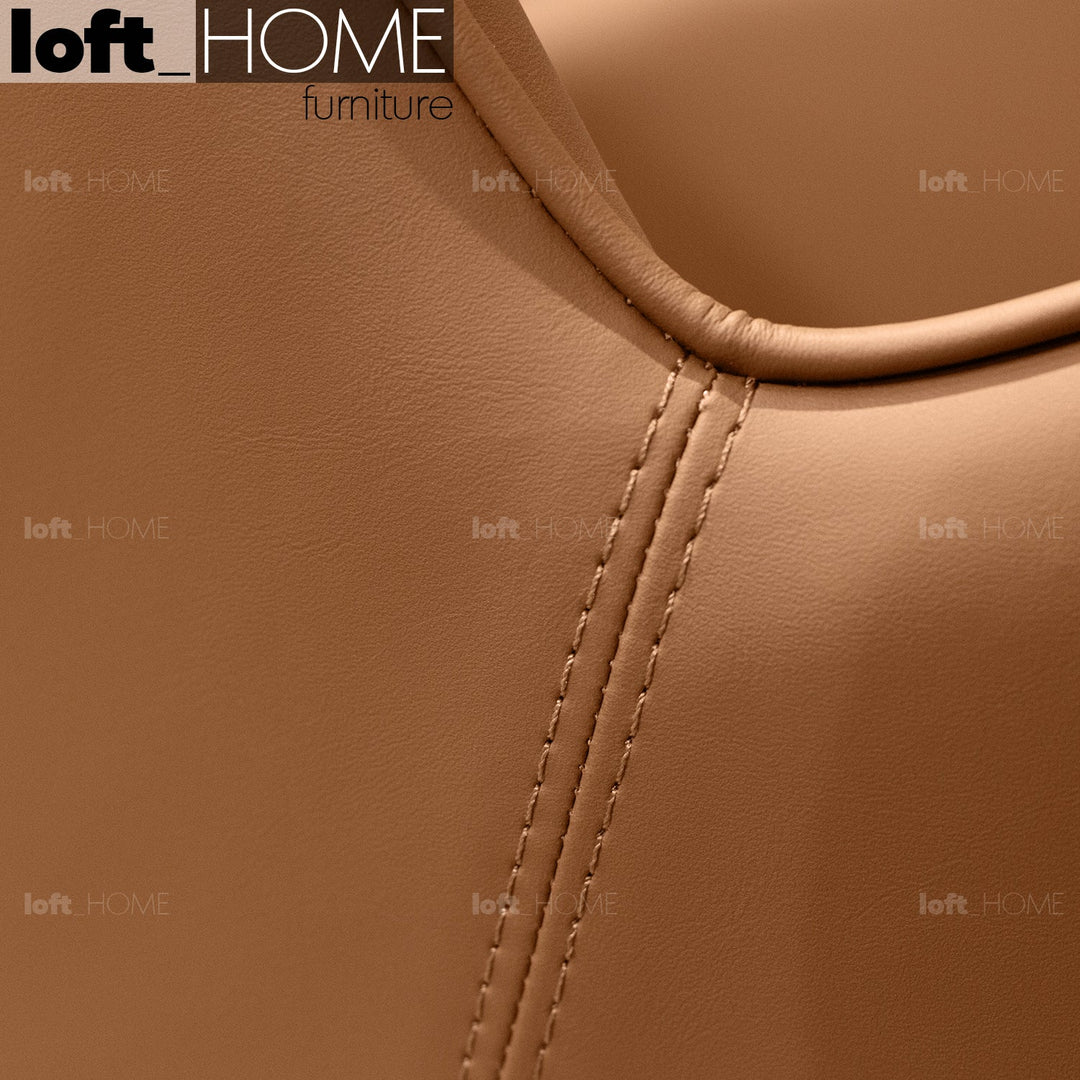 Modern leather dining chair metal man n9 in details.