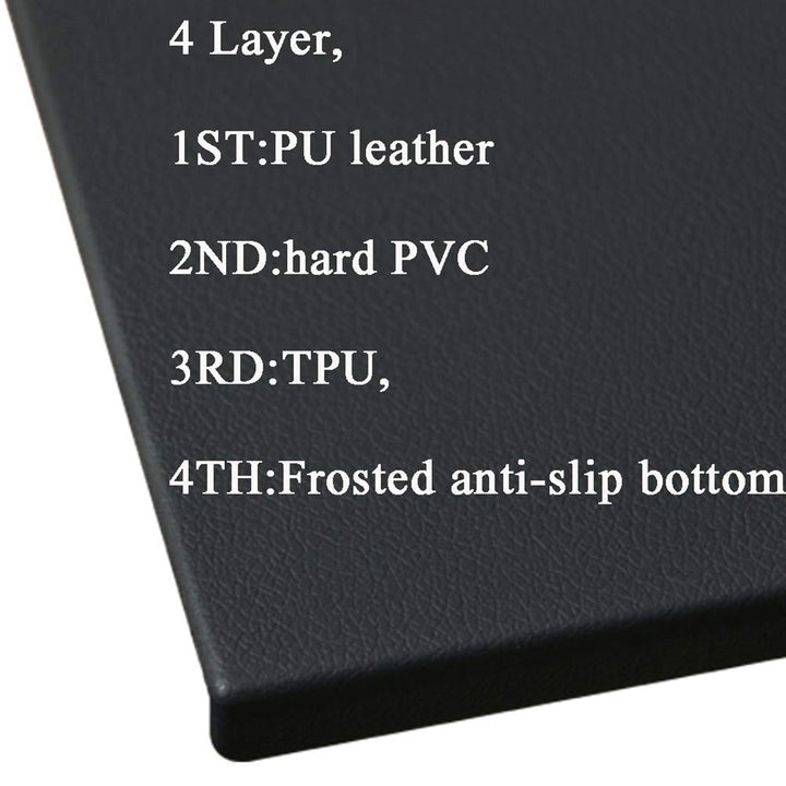 Modern Leather Smooth Desk Mat with Fixation Lip Decor