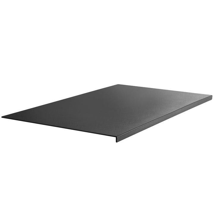 Modern leather smooth desk mat with fixation lip decor in white background.