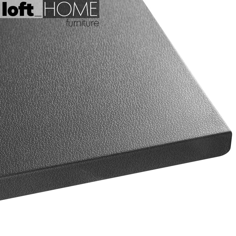 Modern leather smooth desk mat with fixation lip decor color swatches.