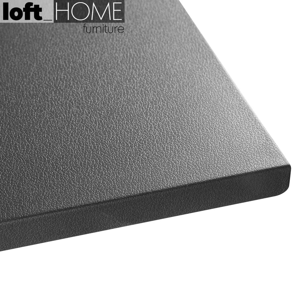 Modern leather smooth desk mat with fixation lip decor color swatches.