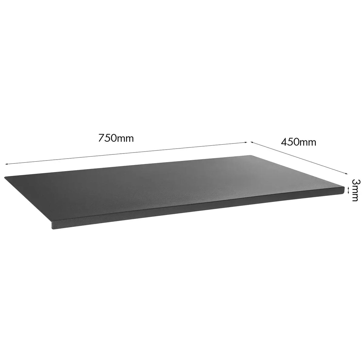 Modern leather smooth desk mat with fixation lip decor size charts.