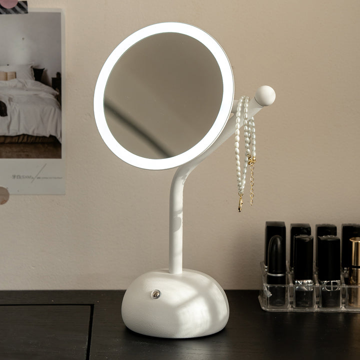Modern led dressing mirror moon in details.