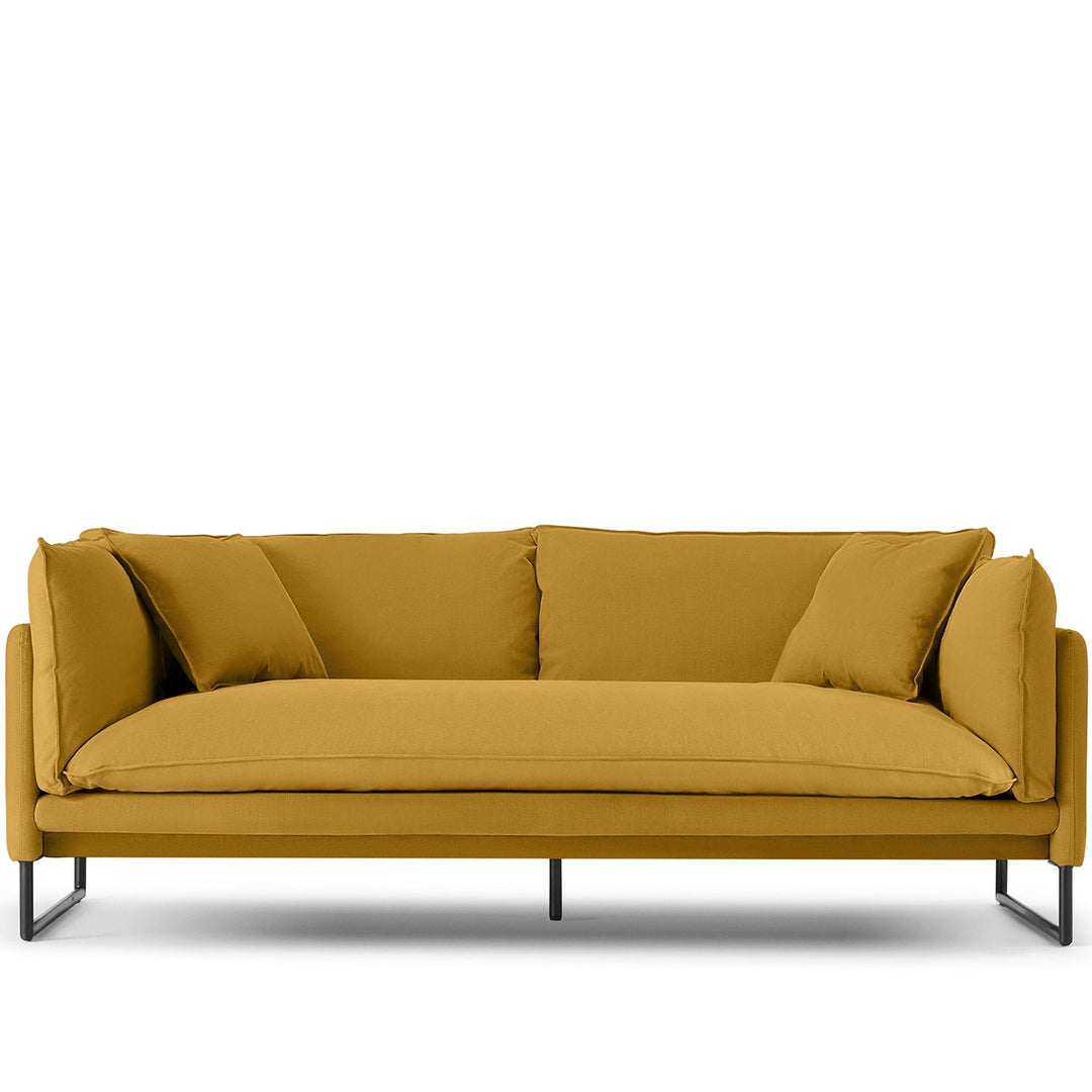 Modern linen 3 seater sofa malini detail 6.