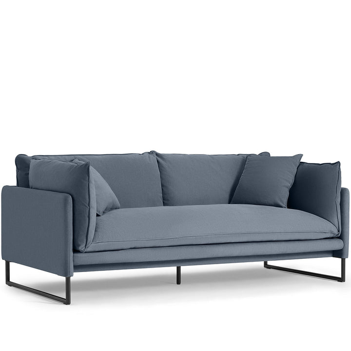 Modern linen 3 seater sofa malini detail 4.
