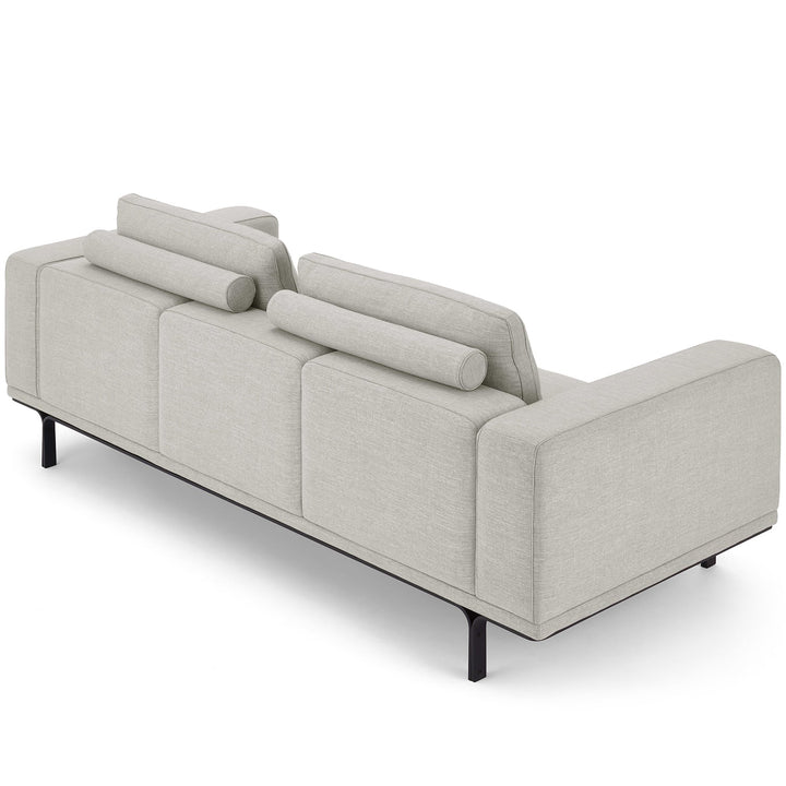 Modern linen 3 seater sofa nocelle layered structure.
