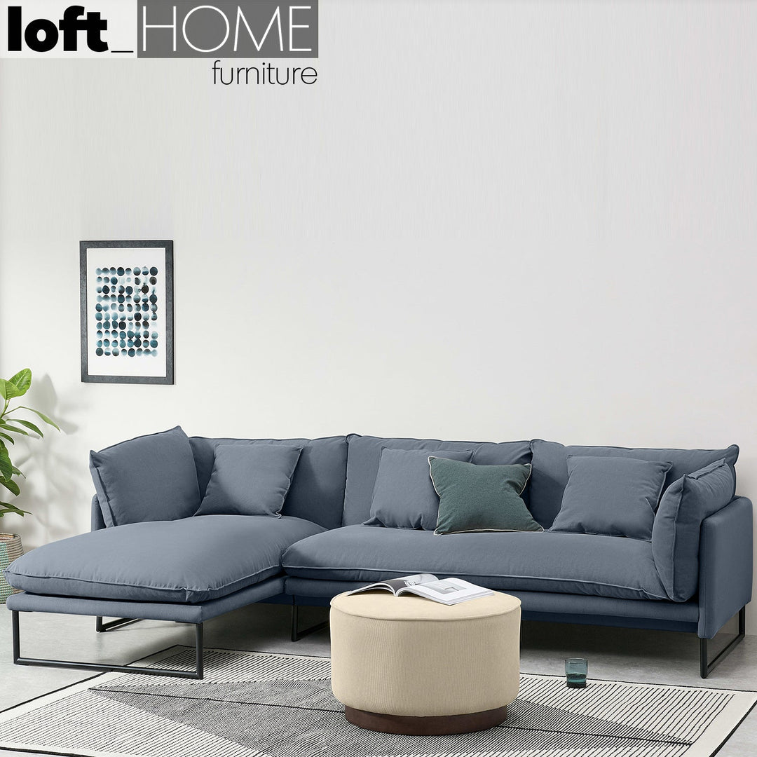 Modern linen l shape sectional sofa malini 2+l detail 8.
