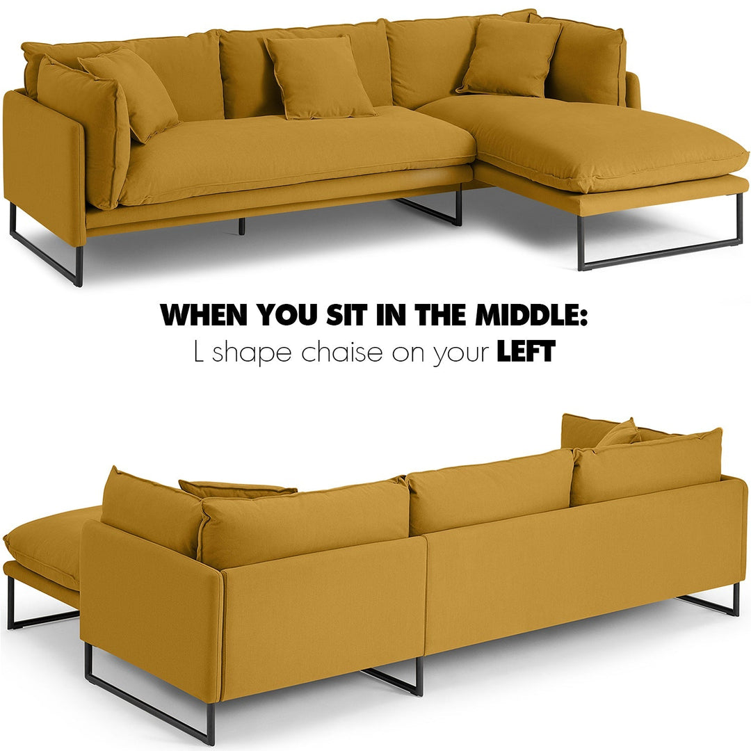 Modern linen l shape sectional sofa malini 2+l detail 16.
