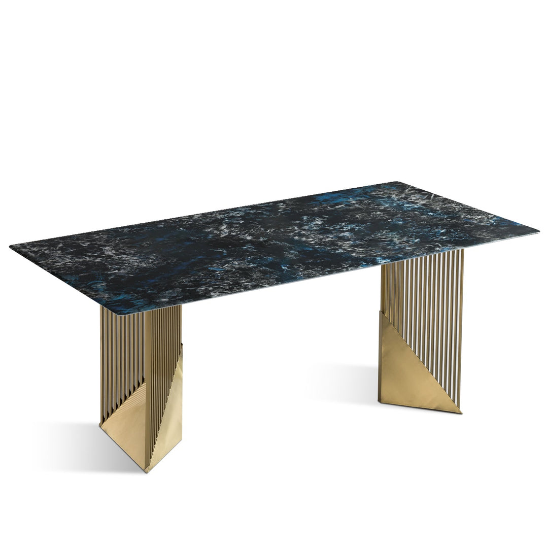Modern luxury stone dining table luxor lux situational feels.
